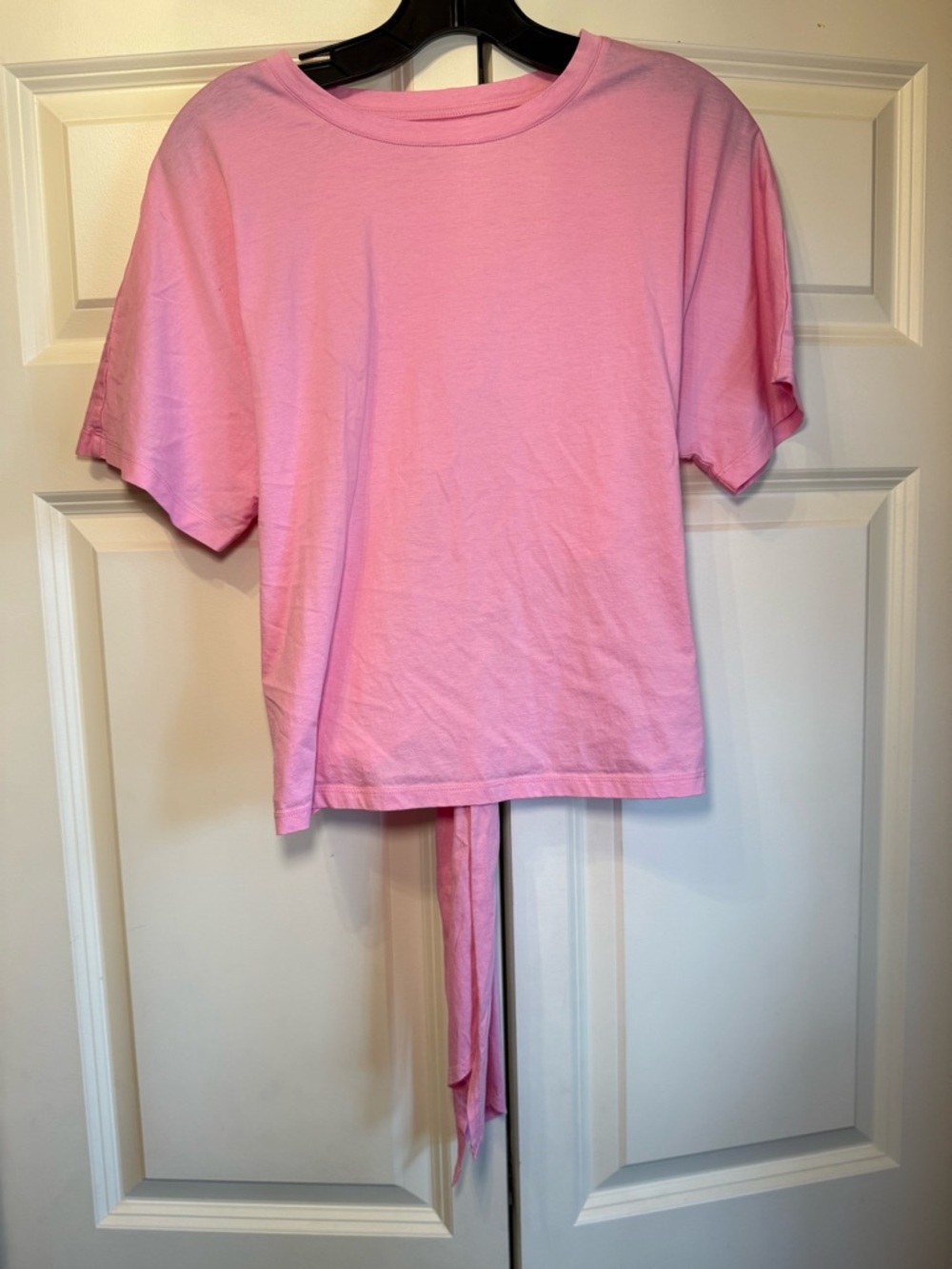 a new day Bubblegum Pink Tie-Back Cropped Short-Sleeve Crewneck Tee